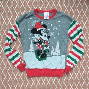 5T Disney Minnie Mouse Knit Winter Christmas Sweater